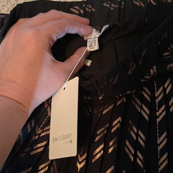 Womens Metallic Chevron Skirt NWT - Picture 5 of 6